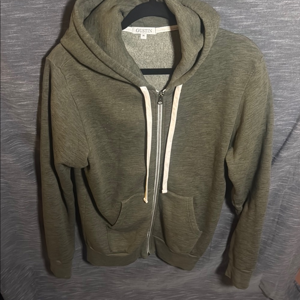 Gustin Men's Zip-Up Hoodie in Olive